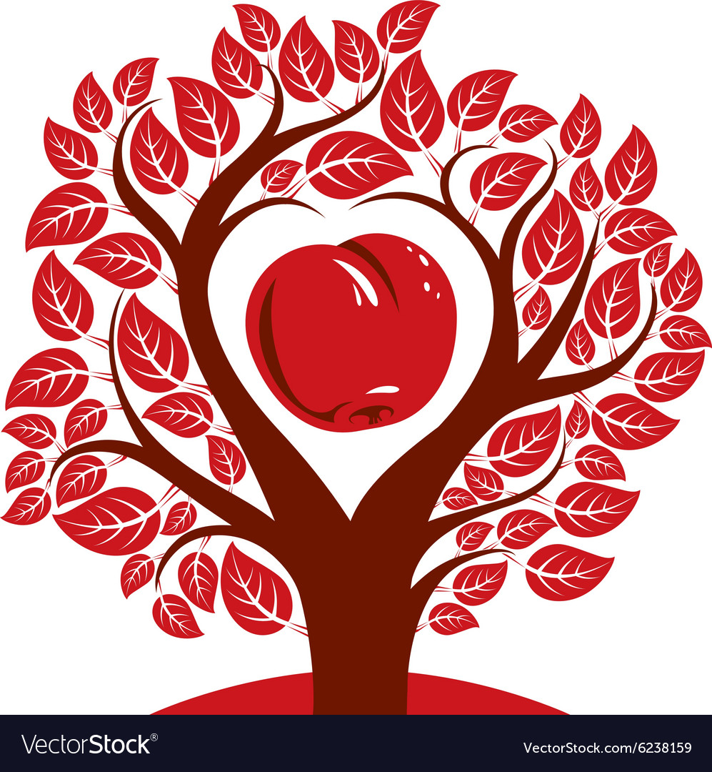 Tree with branches in the shape of heart