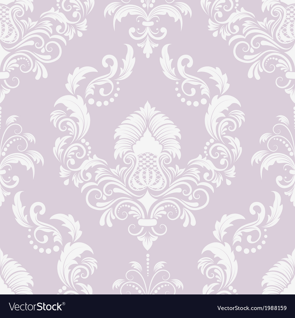 Vintage damask seamless pattern element Royalty Free Vector