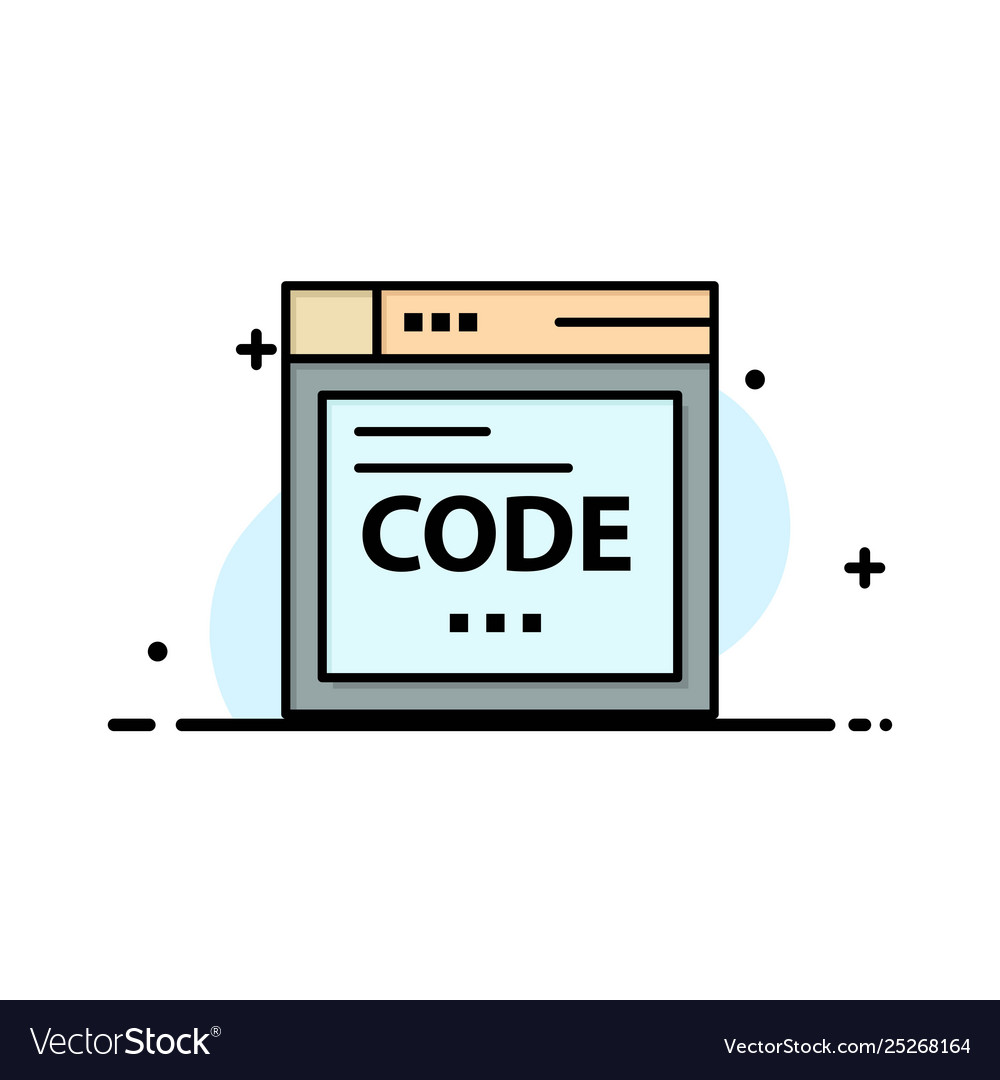 Browser internet code coding business flat line