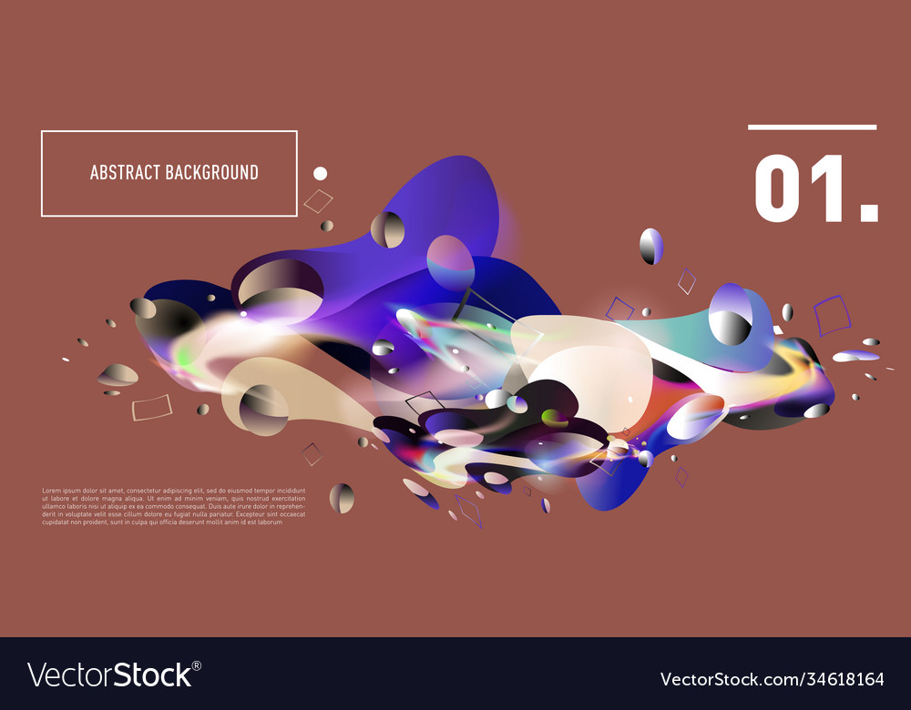 Colorful abstract fluid gradient pattern vector image Colorful abstract fluid gradient pattern