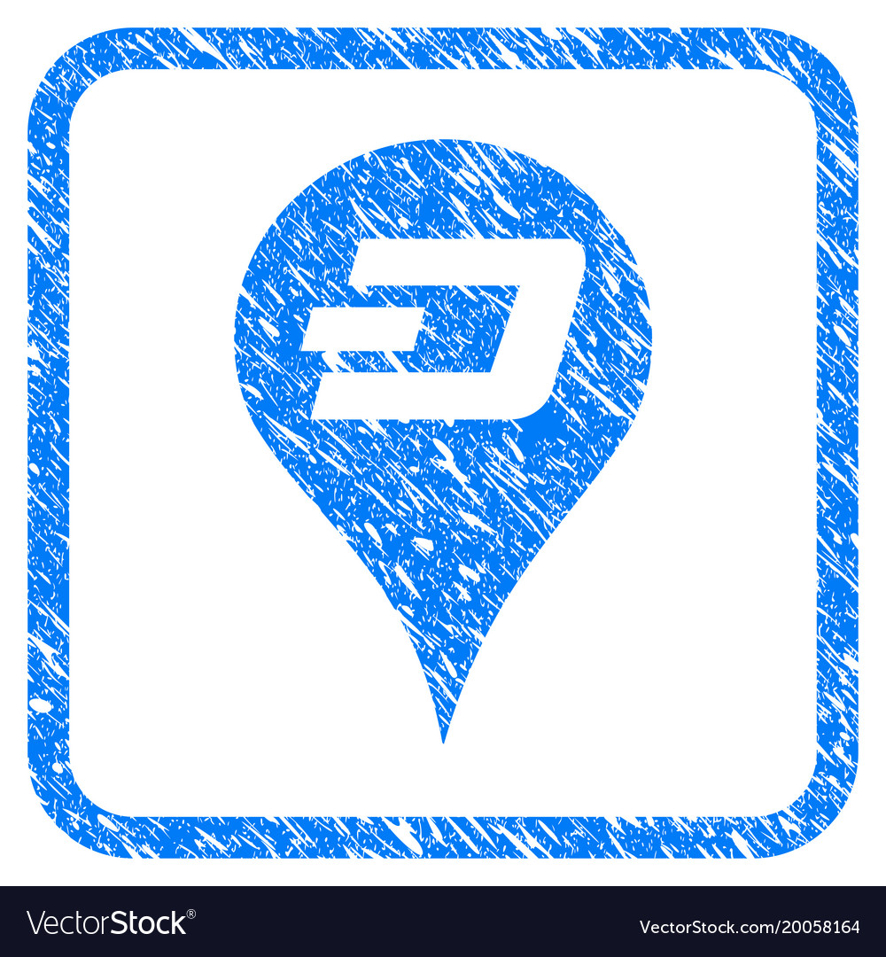 Dashcoin map pointer framed stamp