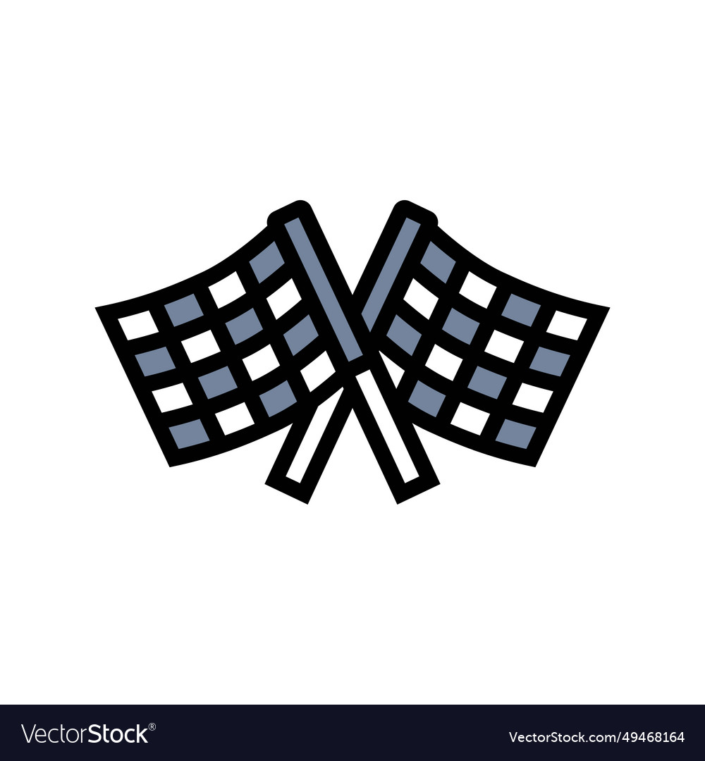 Finish flag check mark color icon