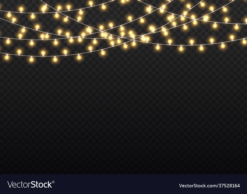 Glowing Lichter Girlande Weihnachten führte Neon Lampe vector image Glowing Lichter Girlande Weihnachten führte Neon Lampe