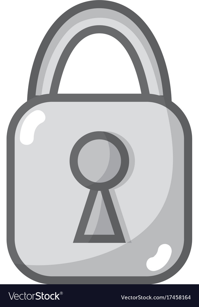 Grayscale padlock element to security