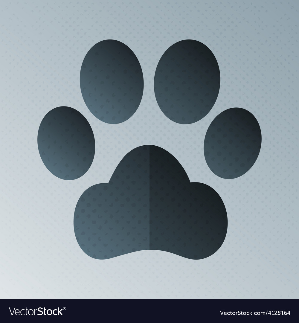 Pets footprint halftone stylized