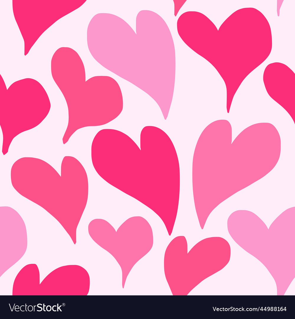 Pink heart seamless pattern design