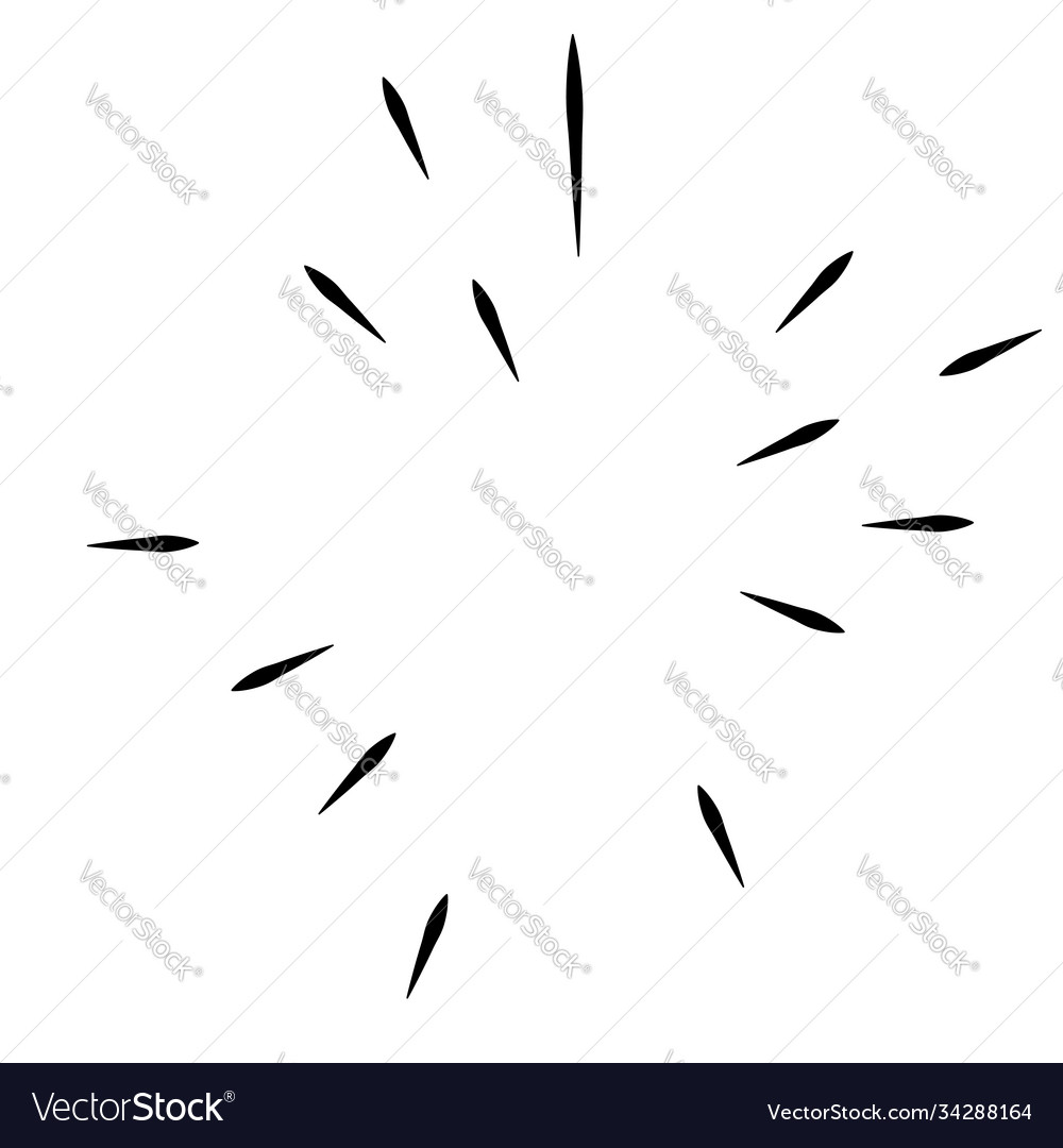 Radial radiating lines abstract burst element vector image Radial radiating lines abstract burst element