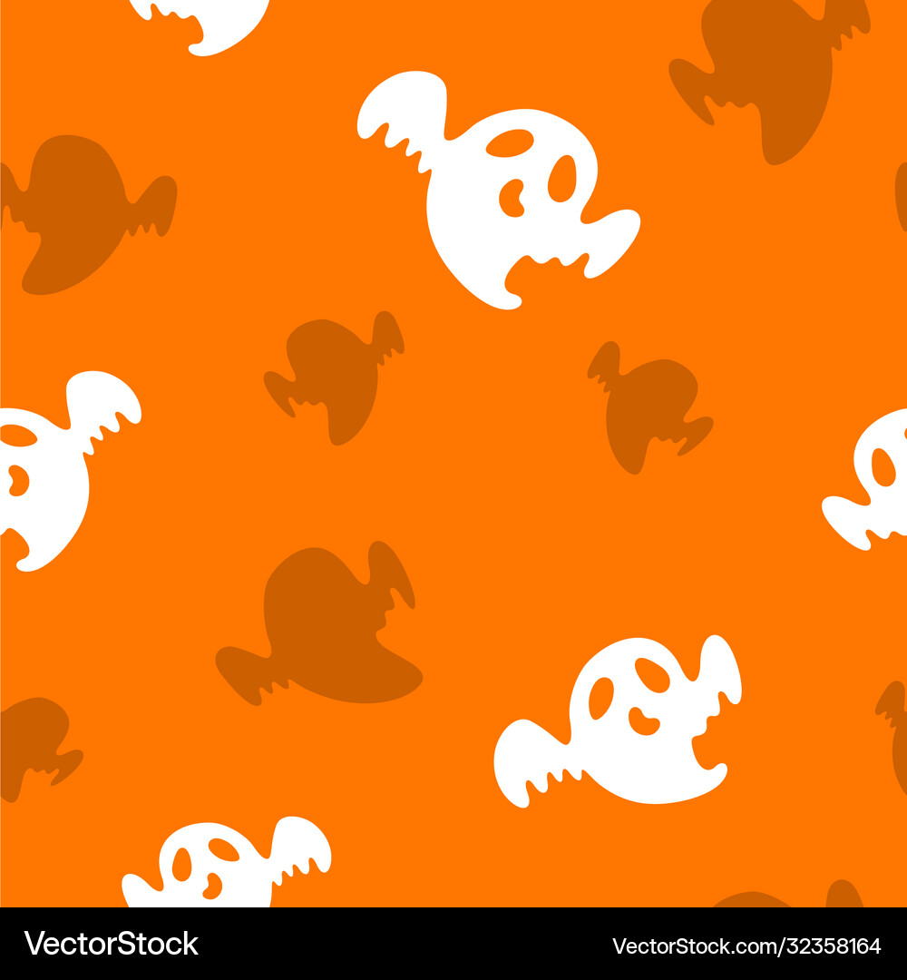 Seamless pattern with ghosts for halloween Vector Image