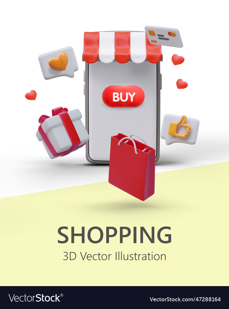 Vertical web page with mobile phone button vector image Vertical web page with mobile phone button