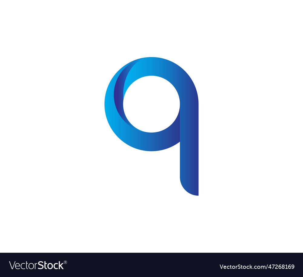 3d q letter logo design template Royalty Free Vector Image