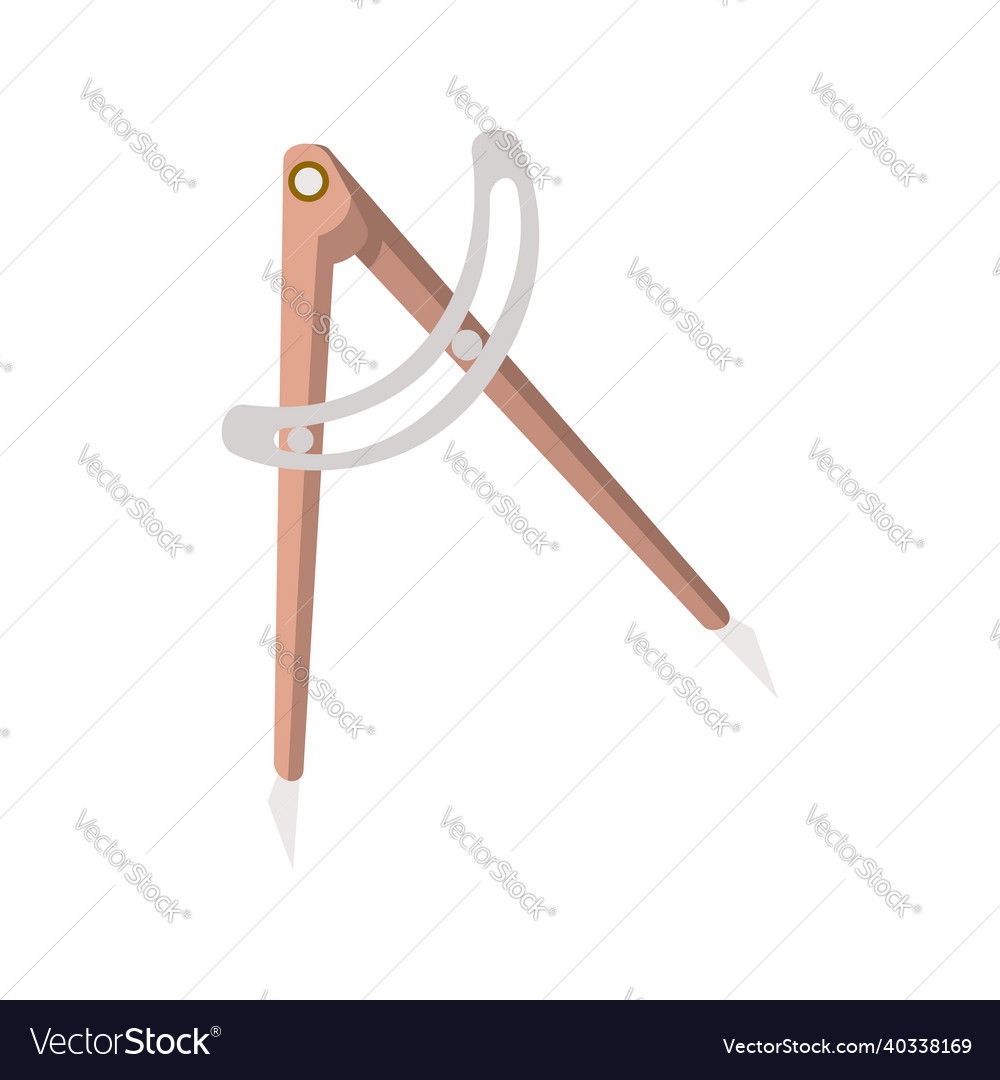 A tool for drawing circles or arcs isolated Vector Image