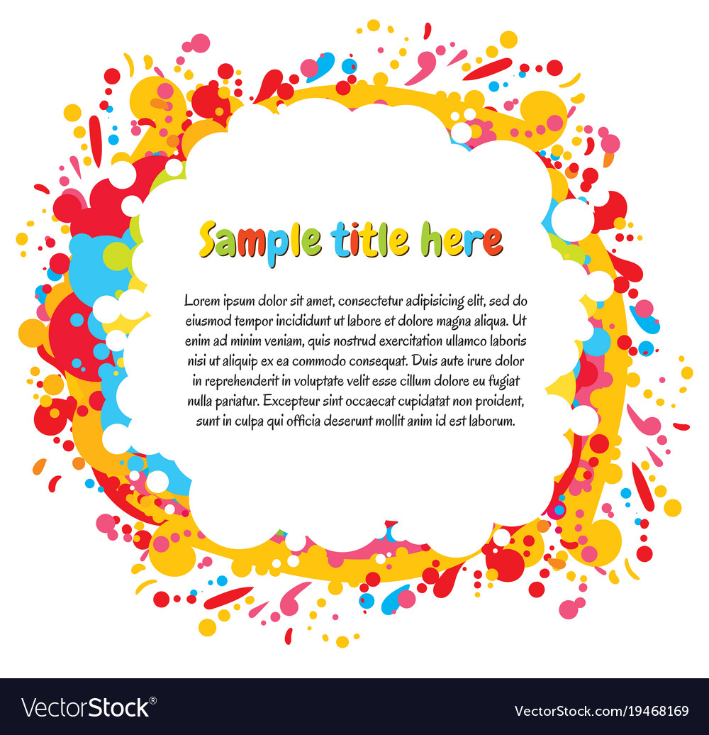 Abstract color splash space for text Royalty Free Vector