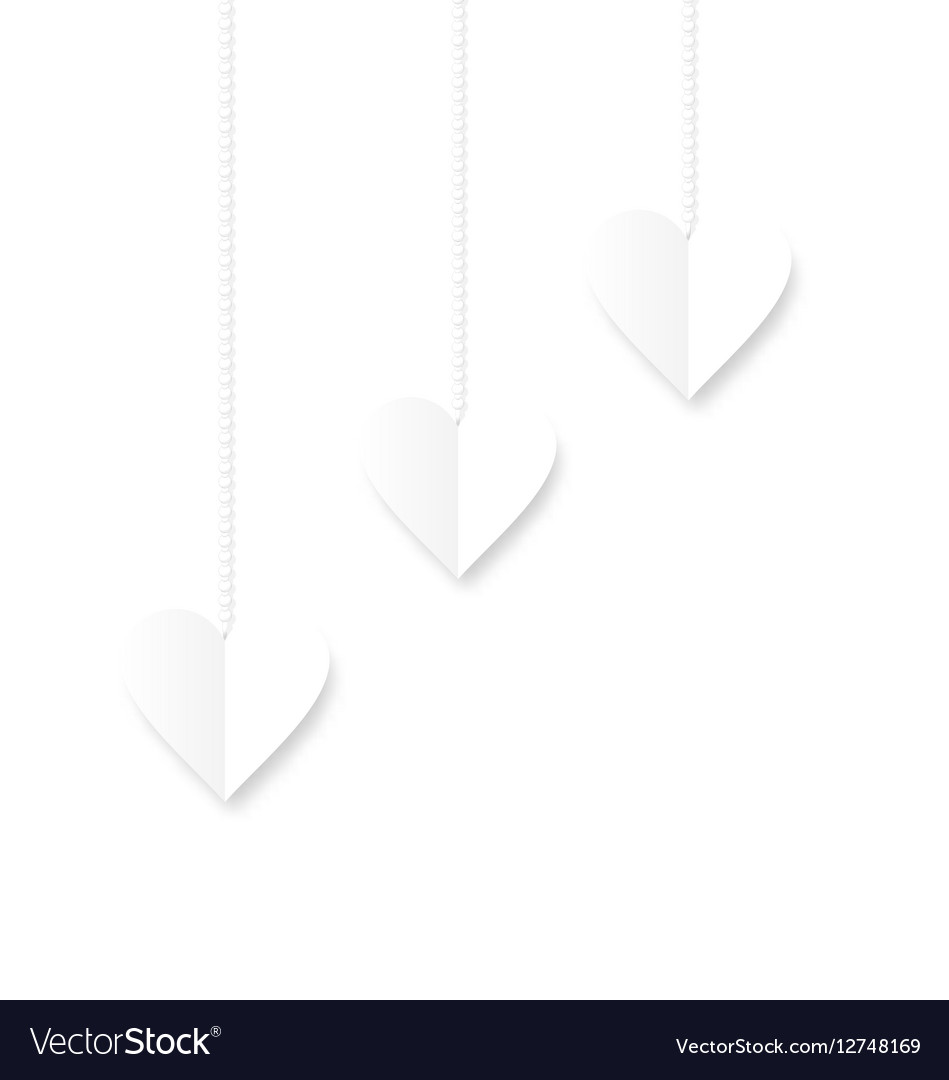Background of hearts hanging on strings