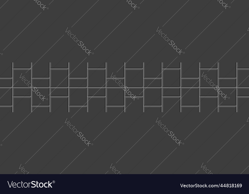 Black vertical alternating tile pattern sidewalk