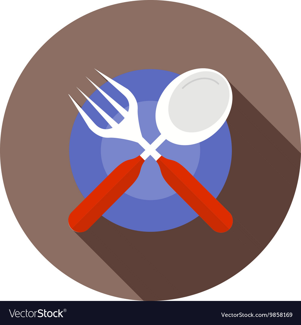 Cutlery and plate Royalty Free Vector Image - VectorStock