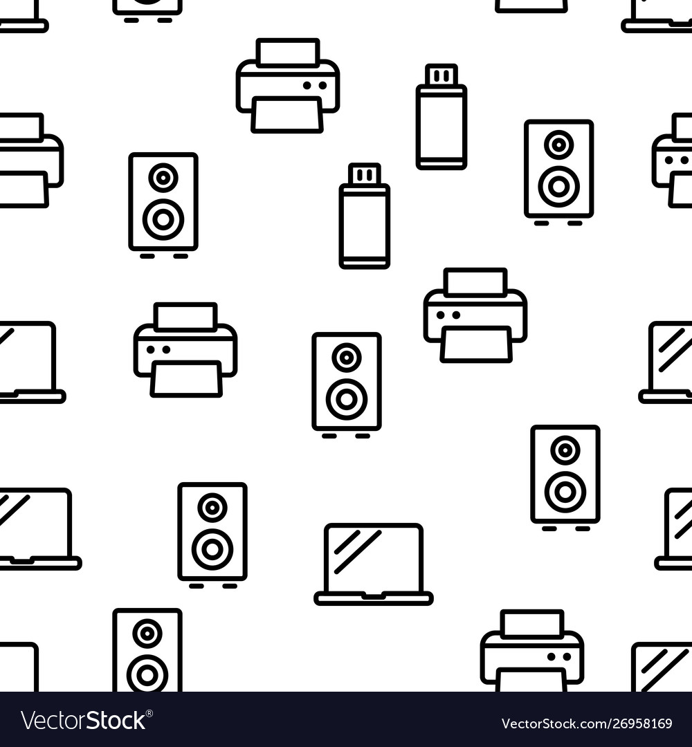 Different devices seamless pattern vector image Different devices seamless pattern