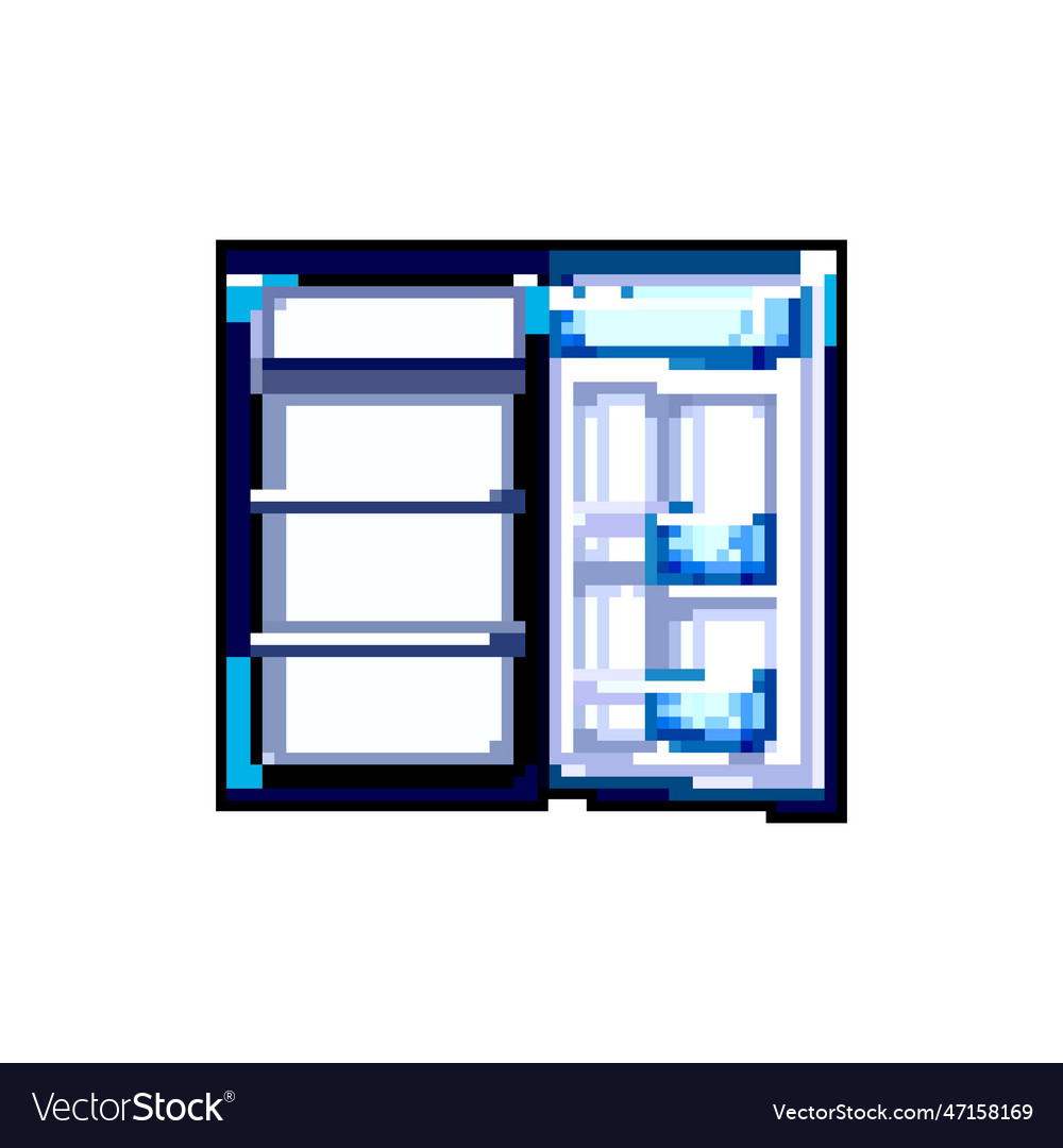 Door fridge refrigerator game pixel art Royalty Free Vector