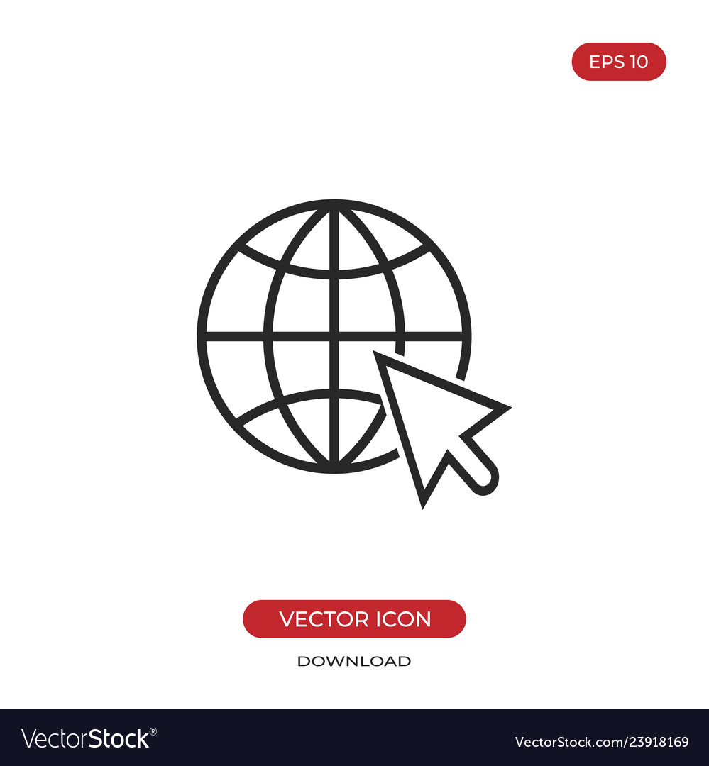 Go to web icon internet sign vector image Go to web icon internet sign