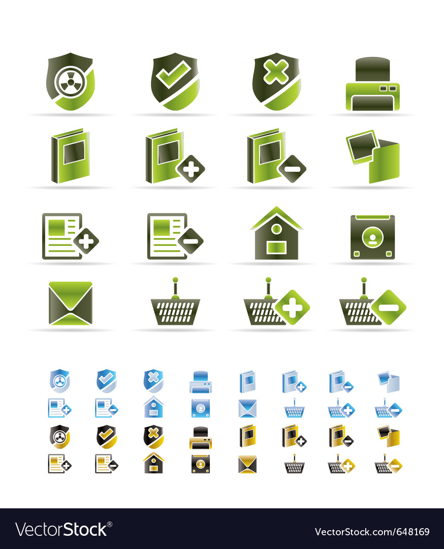 Internet and website buttons icons