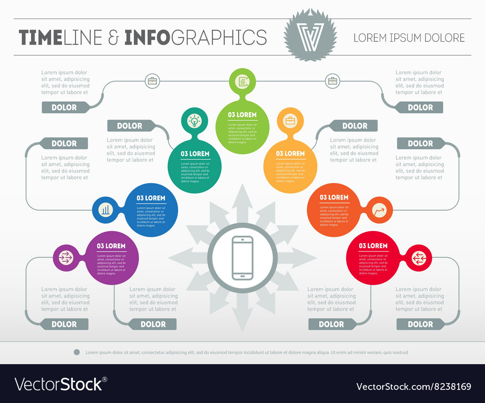 Part of the report with logo and icons set Vector Image