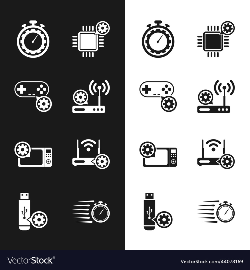 Set router and wi-fi setting gamepad time vector image Set router and wi-fi setting gamepad time