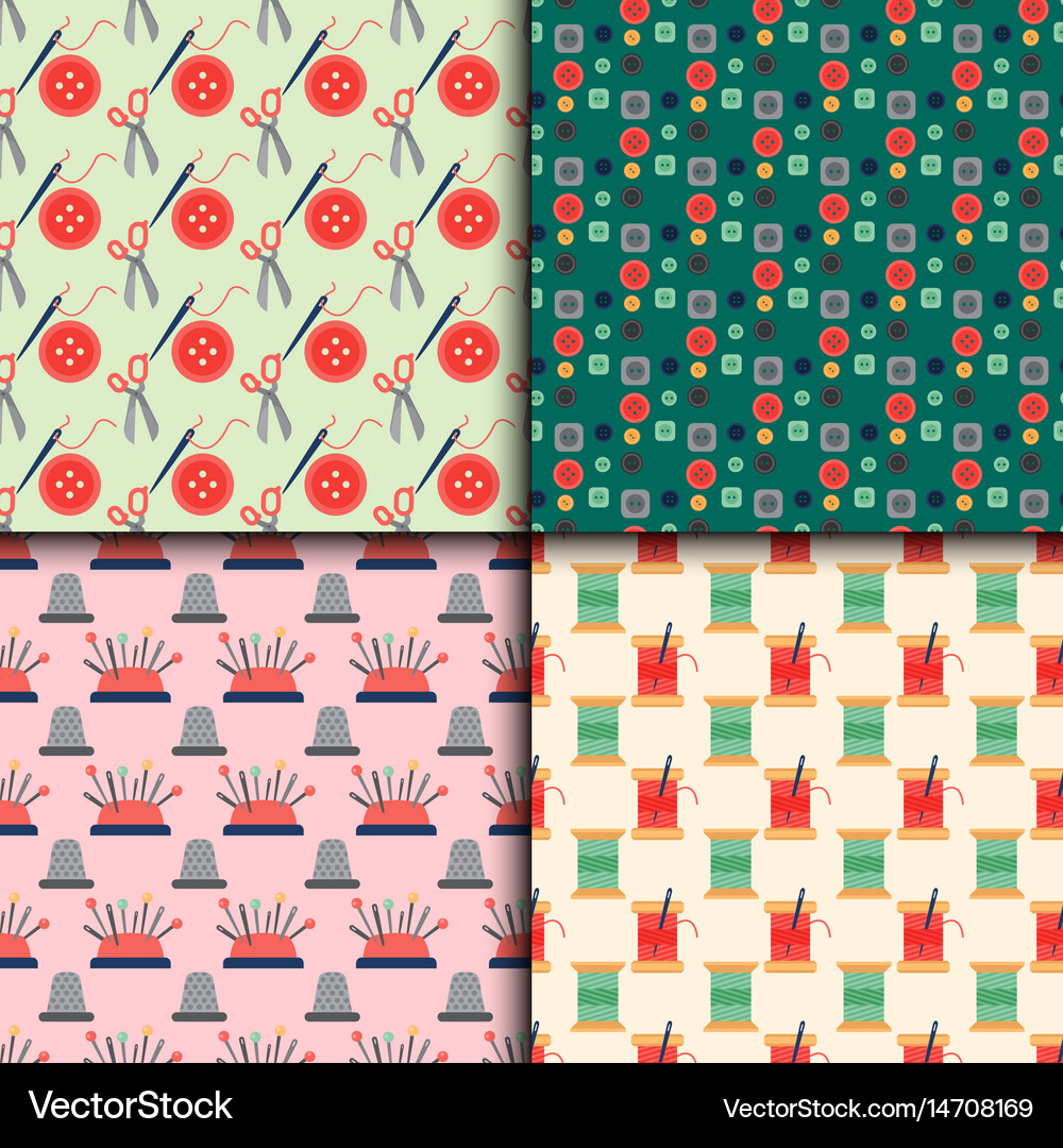 Sewing buttons seamless pattern Royalty Free Vector Image