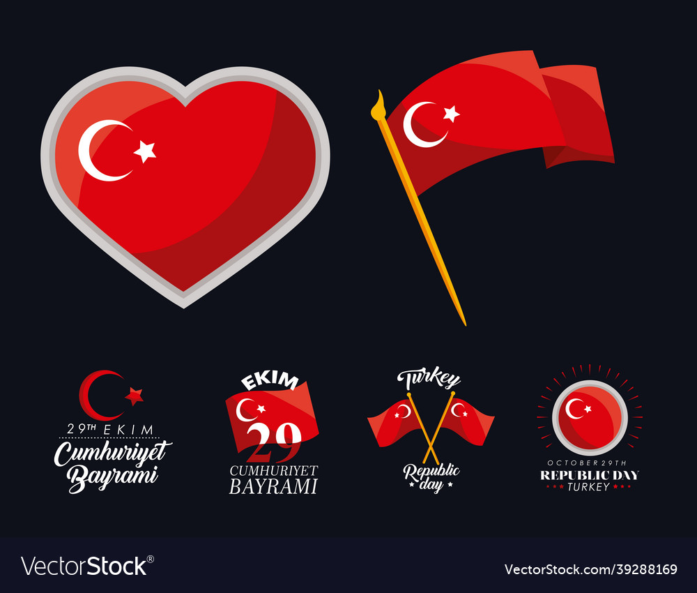 Six turkey celebration icons
