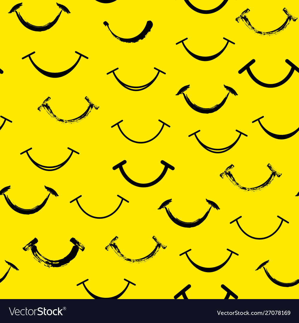 Smile signs on yellow background