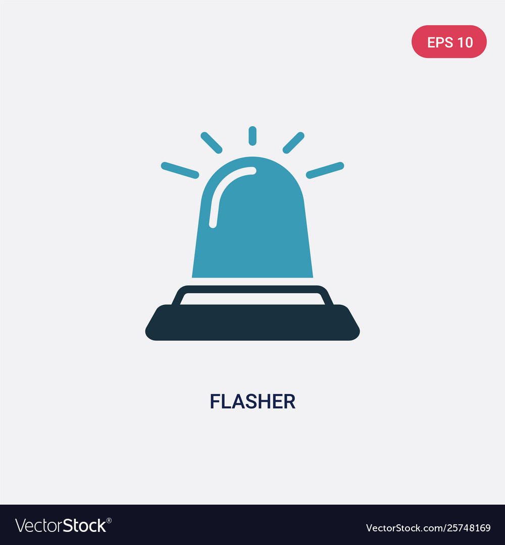 Two color flasher icon from security concept Vector Image Two color flasher icon from security concept