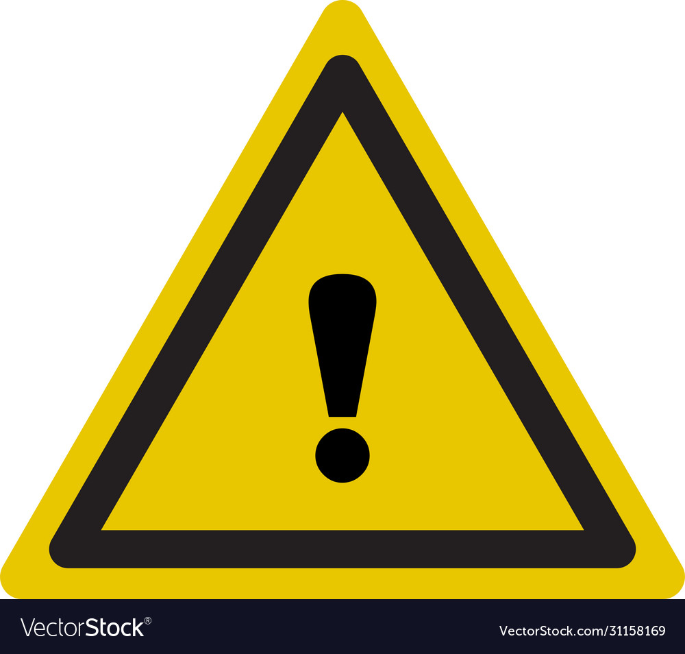 Warning icon triangle in flat style vector image Warning icon triangle in flat style