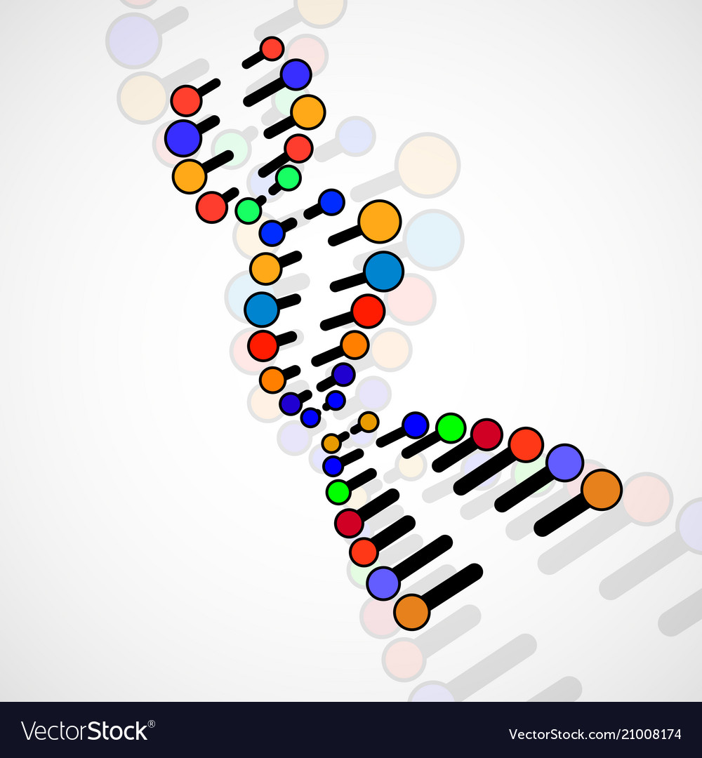 Abstract spiral of dna