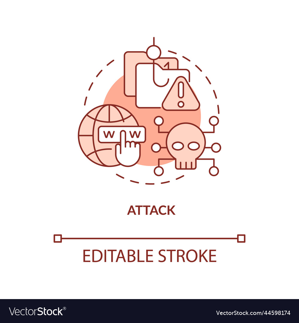 Attacks terracotta concept icon Royalty Free Vector Image
