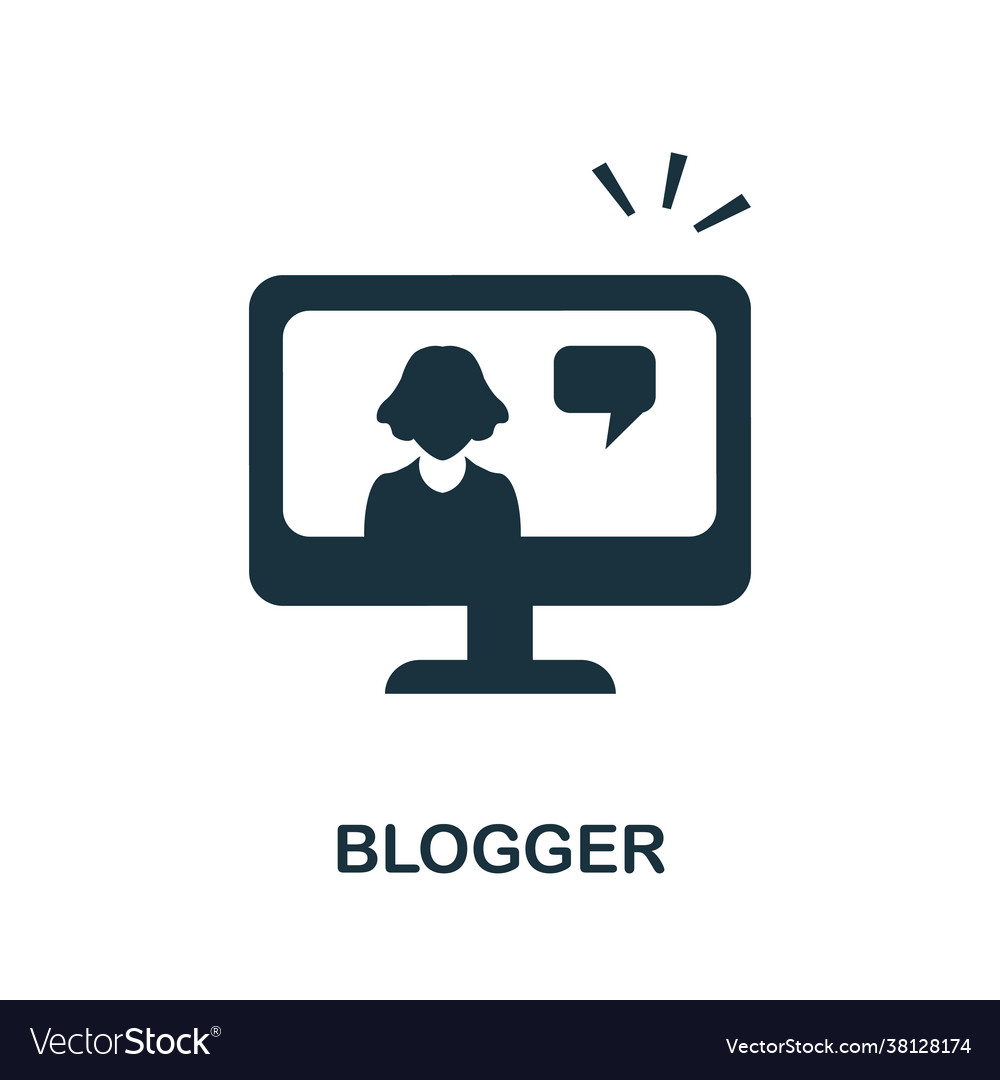 Blogger icon simple element from social media