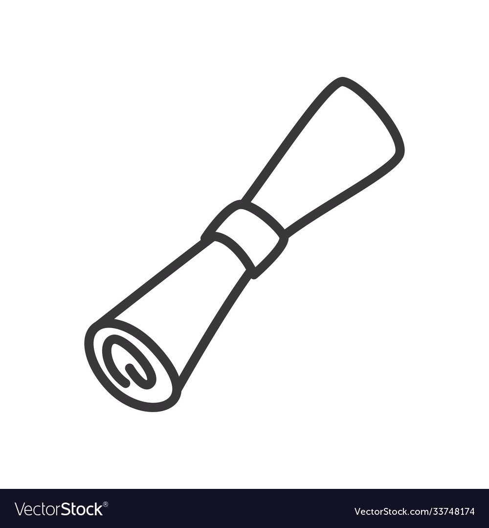 Document roll line style icon design