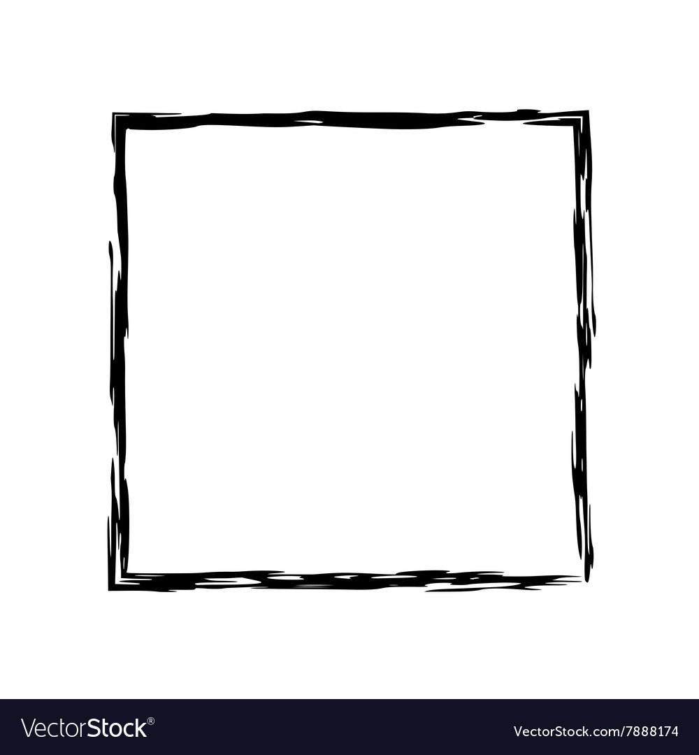 Grunge Ink Square Frame