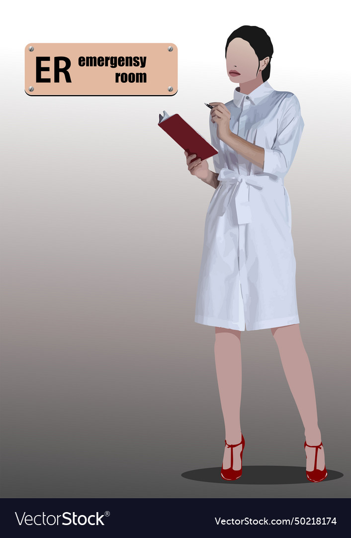 Medical nurse doctor image color 3d