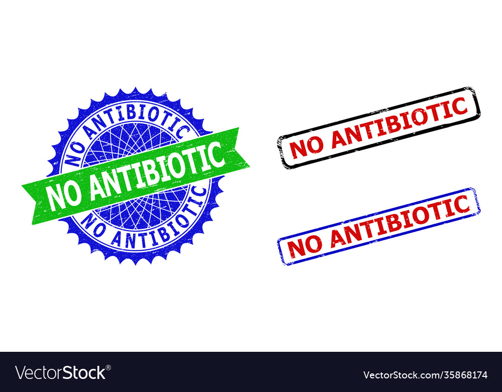 No antibiotic rosette and rectangle bicolor seals