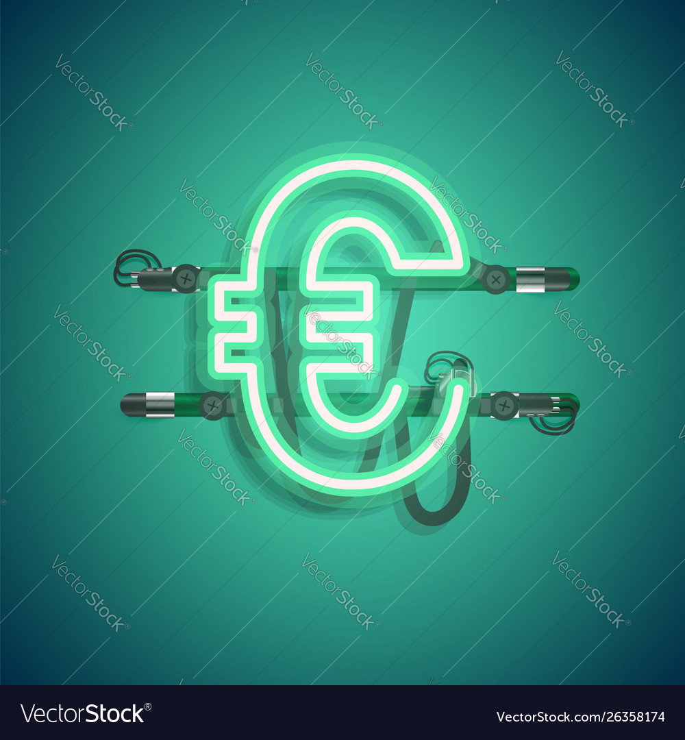 Realistic neon character with wires and console Vector Image Realistic neon character with wires and console