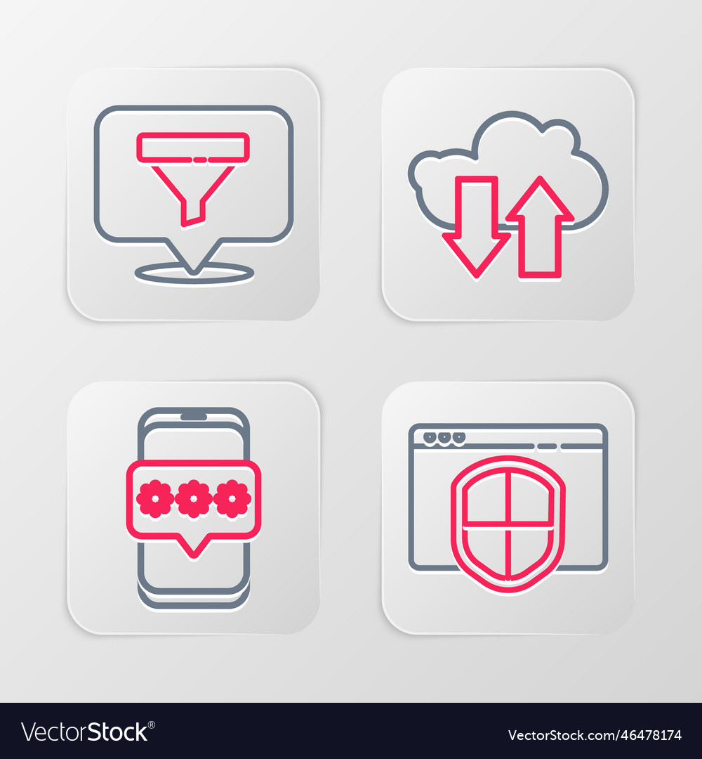 Set line browser with shield mobile and password