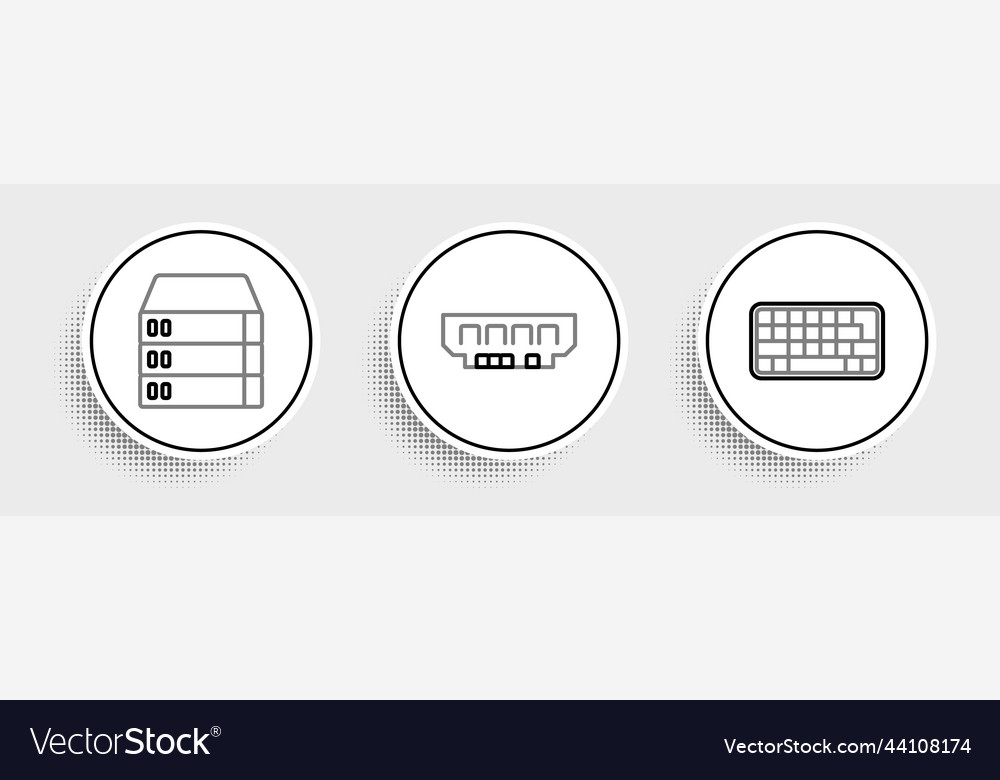 Zeilentastaturserver Daten Webhosting einstellen vector image Zeilentastaturserver Daten Webhosting einstellen