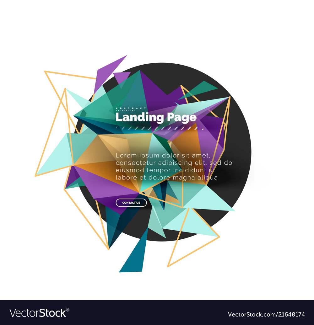 Triangular design abstract background landing