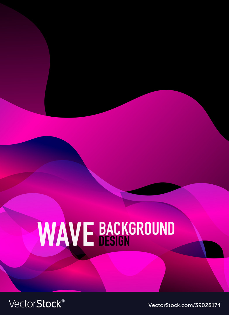 Vertical fluid gradient wave abstract background Vector Image Vertical fluid gradient wave abstract background