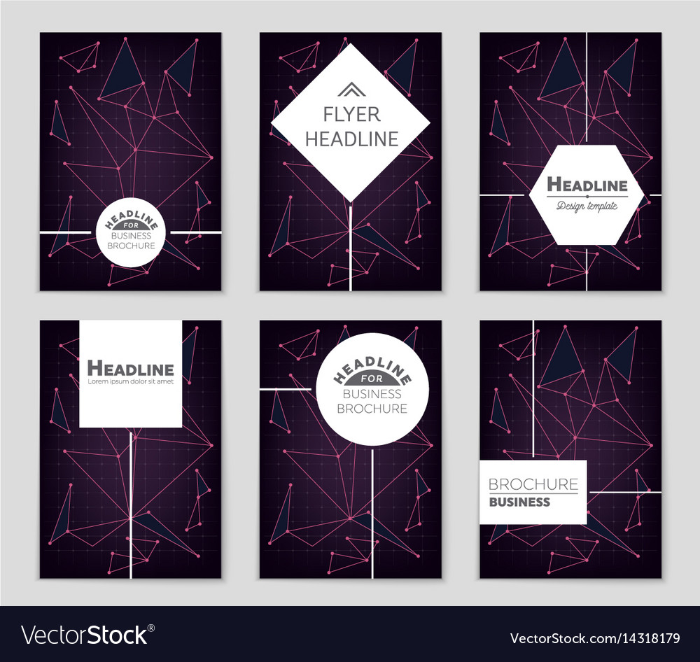 Abstract layout background set for art