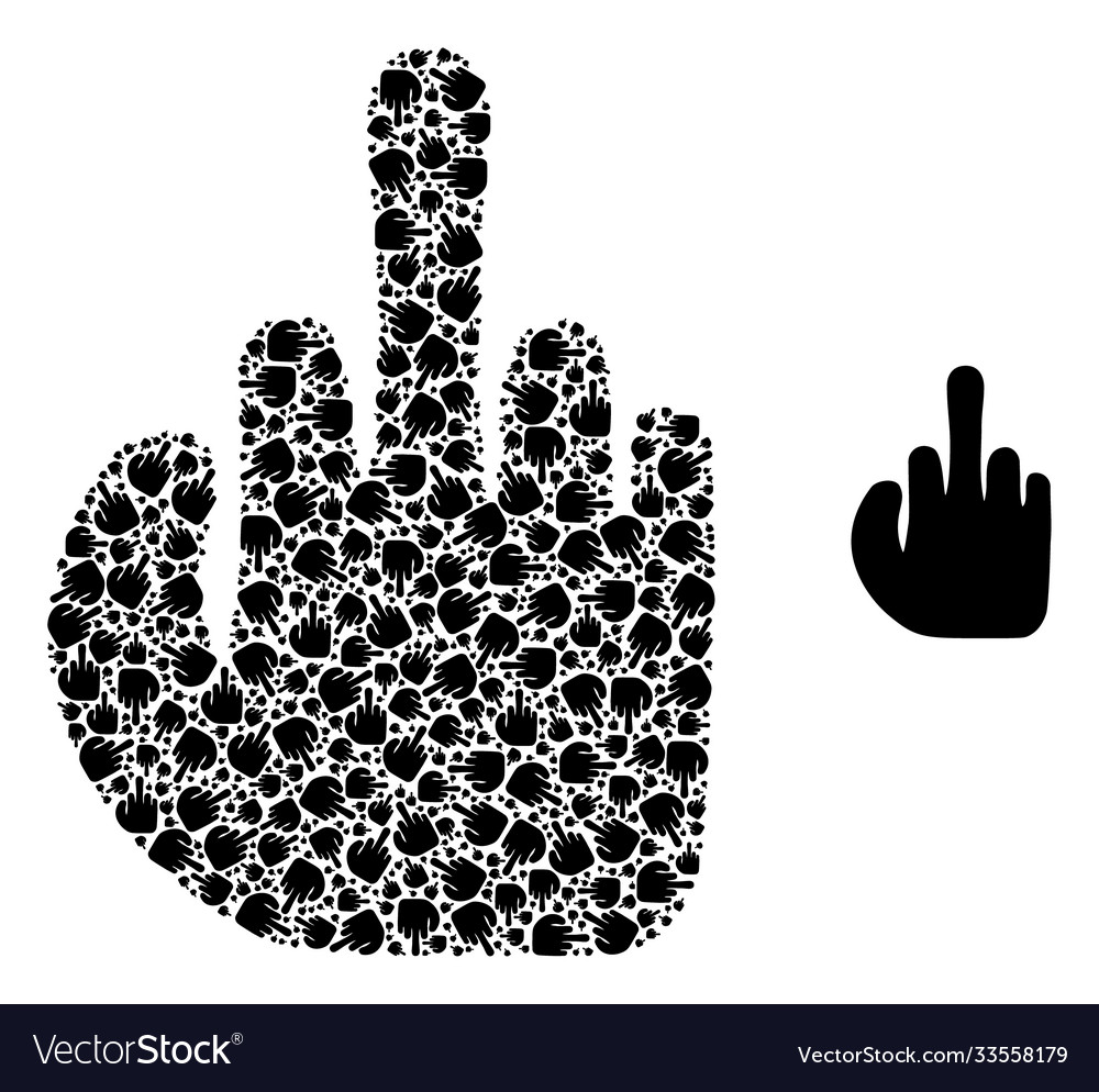 Asshole finger recursion collage self items vector image Asshole finger recursion collage self items