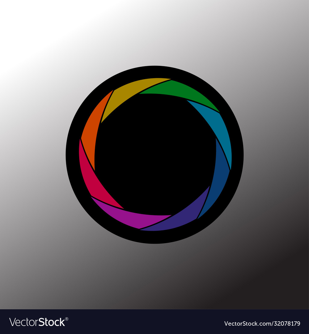 Camera shutter icon abstract backgrounddesign