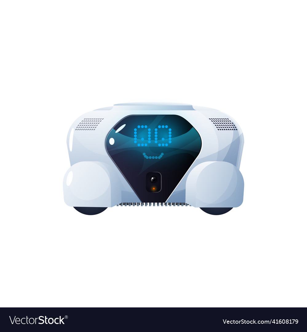 Cleaner robot artificial intelligence ai machine vector image Cleaner robot artificial intelligence ai machine