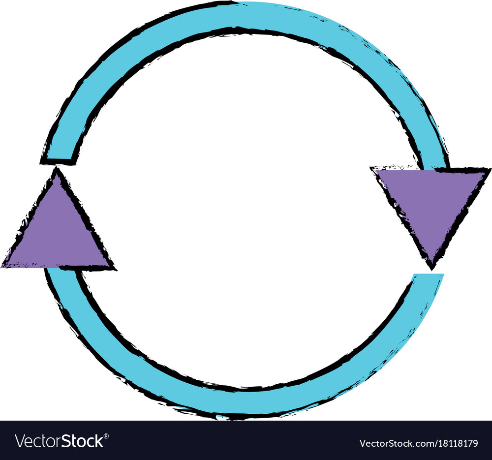 Color arrows in circle symbol of loading progress