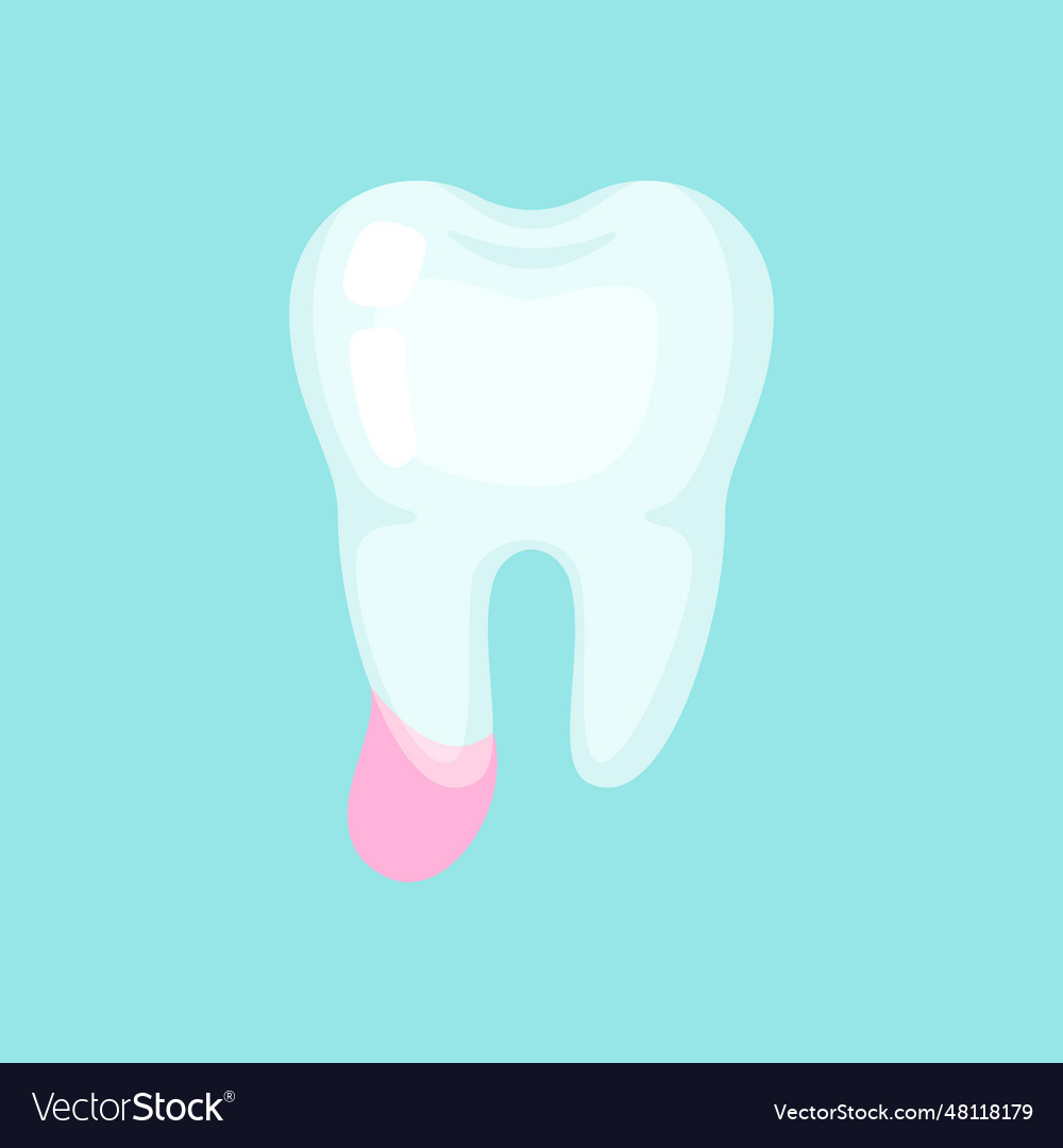 Cystic tooth cute colorful icon