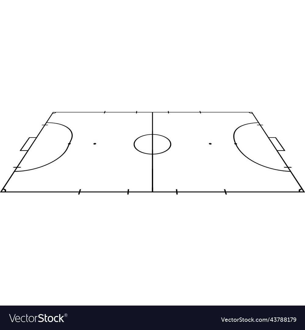 Futsal soccer field sport icon