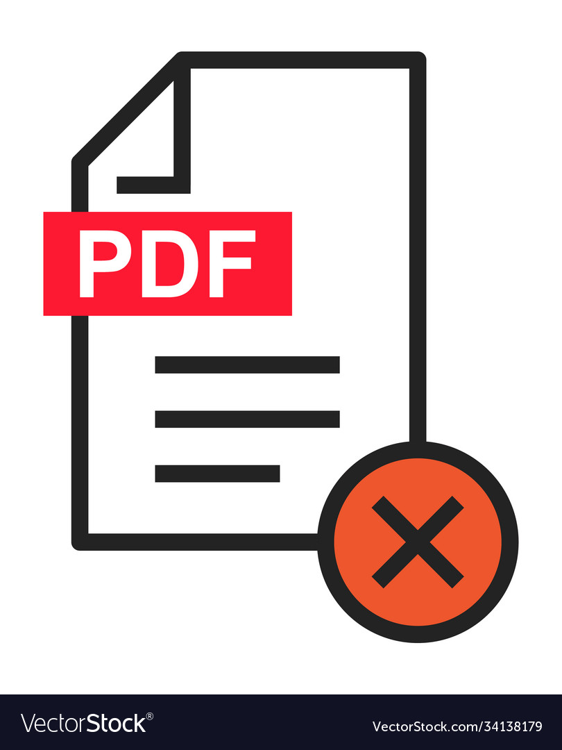 Pdf file download modern icon document text Vector Image